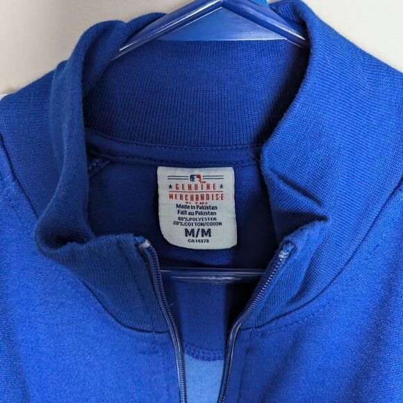 Montreal Expos Zip-Up Track Jacket, Blue, Logo, Size M - Picture 6 of 9